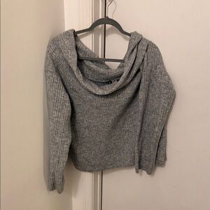 H&M Off-the-Shoulder Gray Sweater